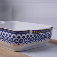 Plat à Four Rectangulaire En Céramique 0.8 L Bleu En Tunisie