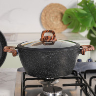 Batterie de Cuisine Falez 37 Pièces Granite Noir en Tunisie