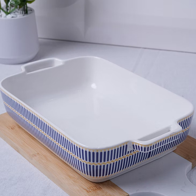 Plat à Four Rectangulaire En Céramique 2.4 L Bleu En Tunisie