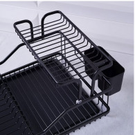 Égouttoir à Vaisselle Double Niveau Noir en Tunisie