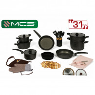 Batterie de Cuisine MCS 32 Pièces Granite Noir en Tunisie