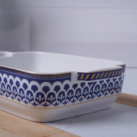 Plat à Four Rectangulaire En Céramique 0.8L Bleu En Tunisie