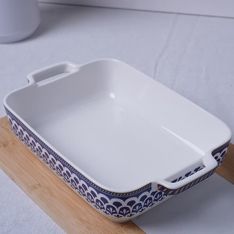 Plat à Four Rectangulaire En Céramique 1.6L Bleu En Tunisie