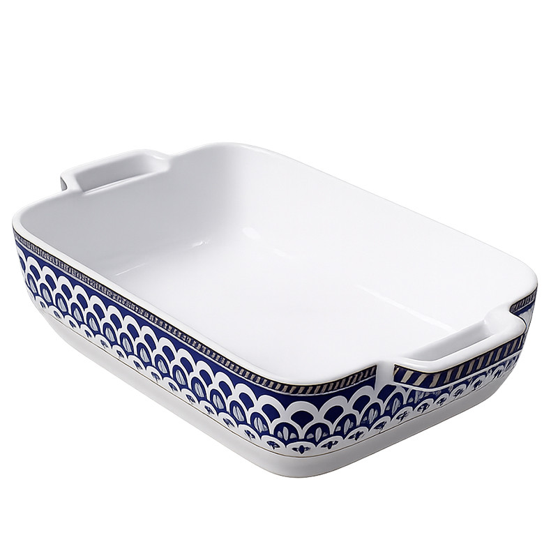 Plat à Four Rectangulaire En Céramique 1.6L Bleu En Tunisie