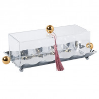 Cloche En Métal Avec Couvercle En Plexi Transparent en Tunisie