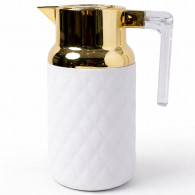 Thermos Café 1Litre Blanc & Doré en Tunisie