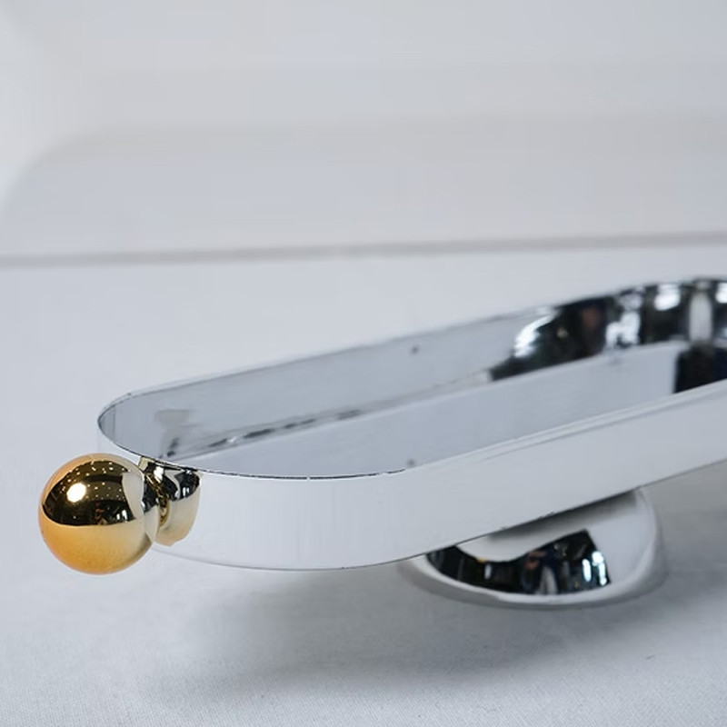 Mefred De présentation Ovale Argent & Doré en Tunisie