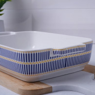 Plat à Four Rectangulaire En Céramique 2.4L Bleu En Tunisie