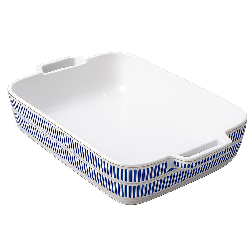 Plat à Four Rectangulaire En Céramique 2.4L Bleu En Tunisie