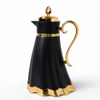 Thermos 1Litre En Plastique Noir & Doré