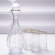 Coffret Lot de Carafe + 6 Verres d'eau En Verre En Tunisie