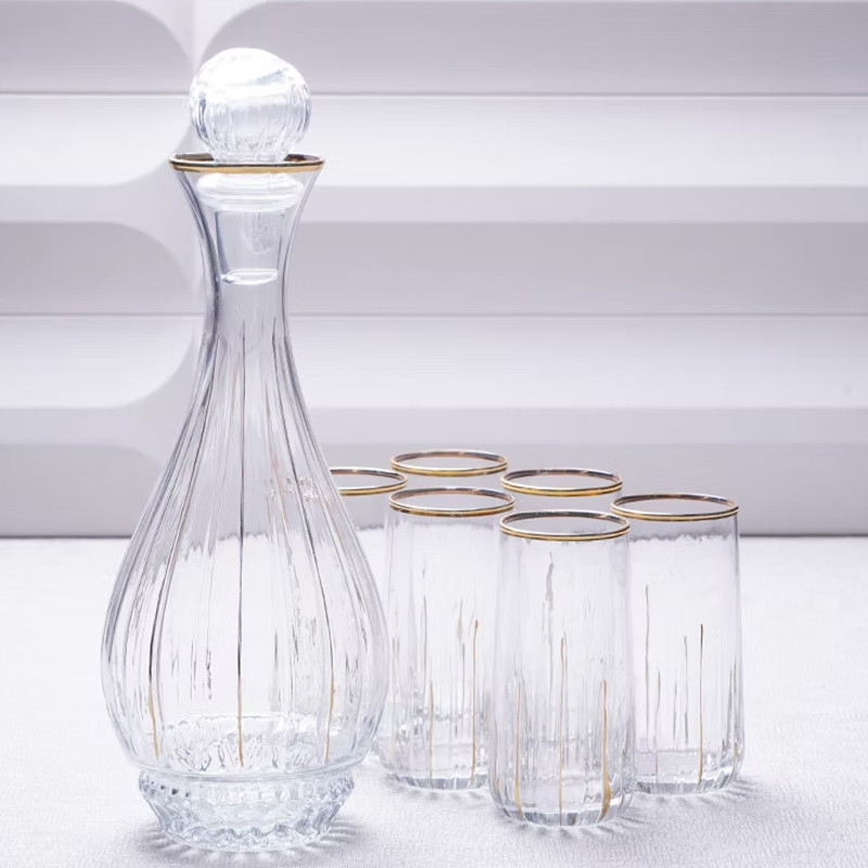 Coffret Lot de Carafe + 6 Verres d'eau En Verre En Tunisie