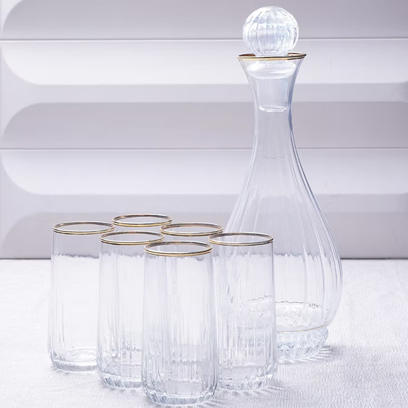 Coffret Lot de Carafe + 6 Verres d'eau 12A En Verre En Tunisie