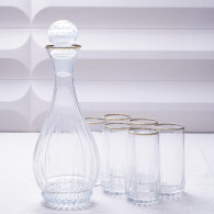 Coffret Lot de Carafe + 6 Verres d'eau 12A En Verre En Tunisie