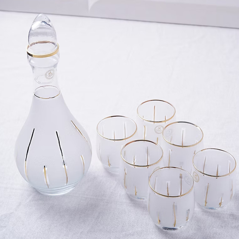 Coffret de Carafe Avec 6 Verres à Jus En Verre En Tunisie