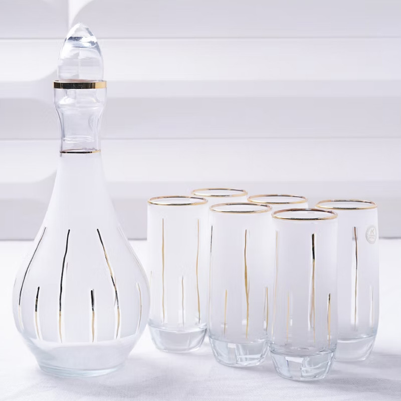 Coffret de Carafe Avec 6 Verres à Jus 16D En Verre En Tunisie