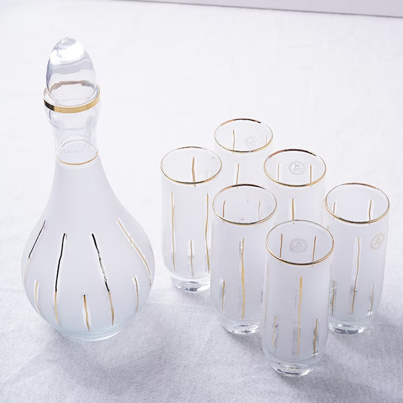 Coffret de Carafe Avec 6 Verres à Jus 16D En Verre En Tunisie