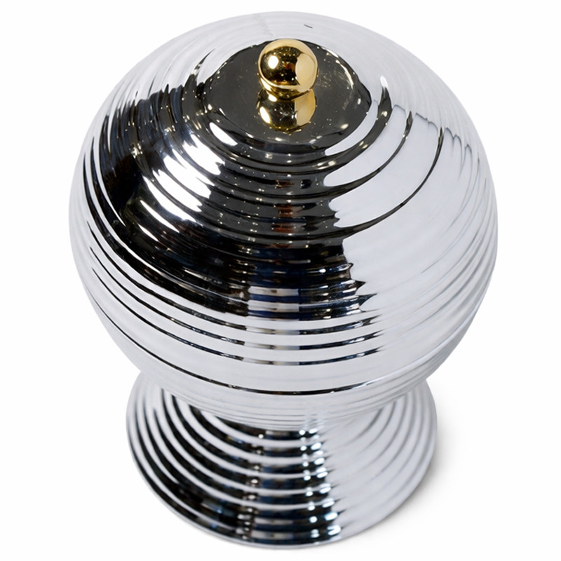 Bonbonnière En Métal GM Argent & Doré