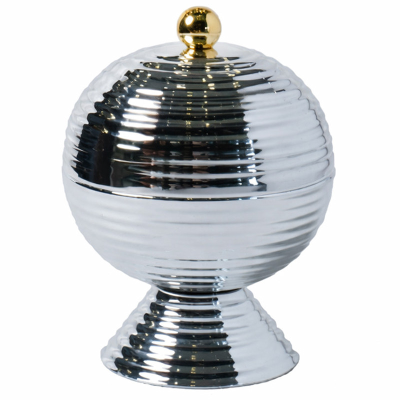 Bonbonnière En Métal GM Argent & Doré