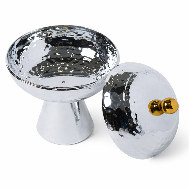 Bonbonnière De Luxe En Métal Argent & Doré en Tunisie