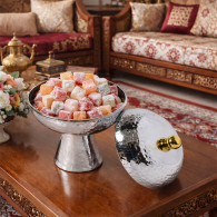 Bonbonnière De Luxe En Métal Argent & Doré en Tunisie