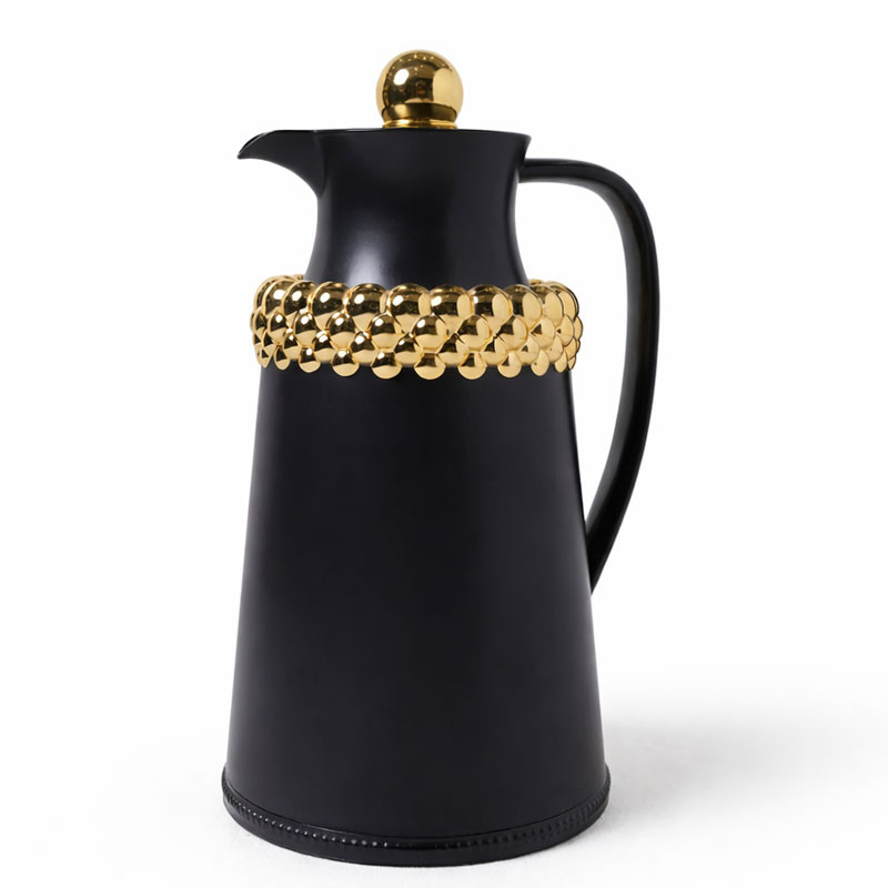 Thermos 1Litre Noir Mat & Doré en Tunisie