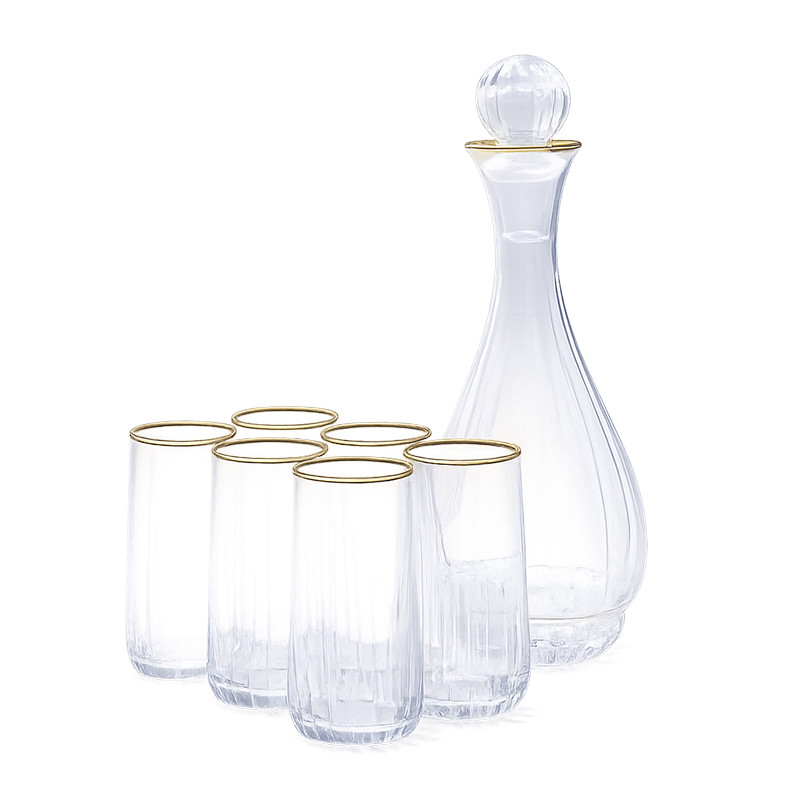 Coffret Lot de Carafe + 6 Verres d'eau 12A En Verre En Tunisie
