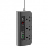 Prise de Courant Earldom ES-SC02 3 Ports + 2 USB + 2 USB-C Noir en Tunisie