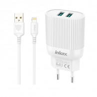 Chargeur Inkax HC-10 2 Ports USB Vers Lightning Blanc en Tunisie