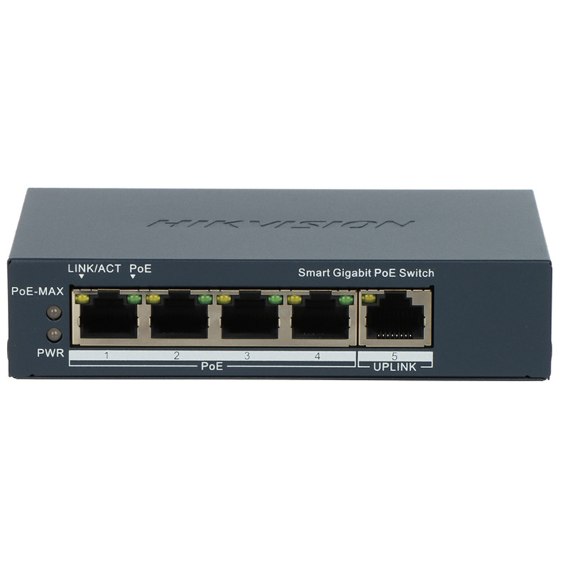 Switch Hikvision DS-3E1505P-EI 4 Ports Gigabit Smart PoE + 1 Up Link RJ45 en Tunisie