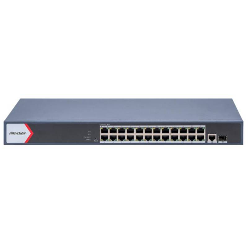 Switch Hikvision 24 Ports Gigabit PoE +1 port RJ45 + 1 Up Link Gigabit En Tunisie