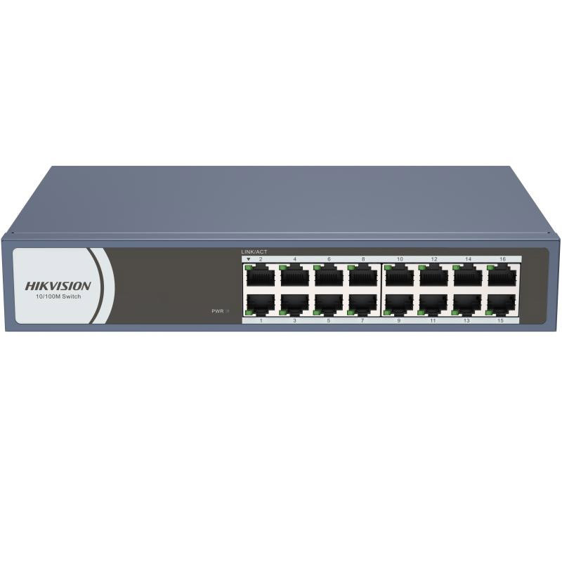 Switch De Bureau Hikvision DS-3E0116R-O 16 Ports Gigabit RJ45 Noir En Tunisie
