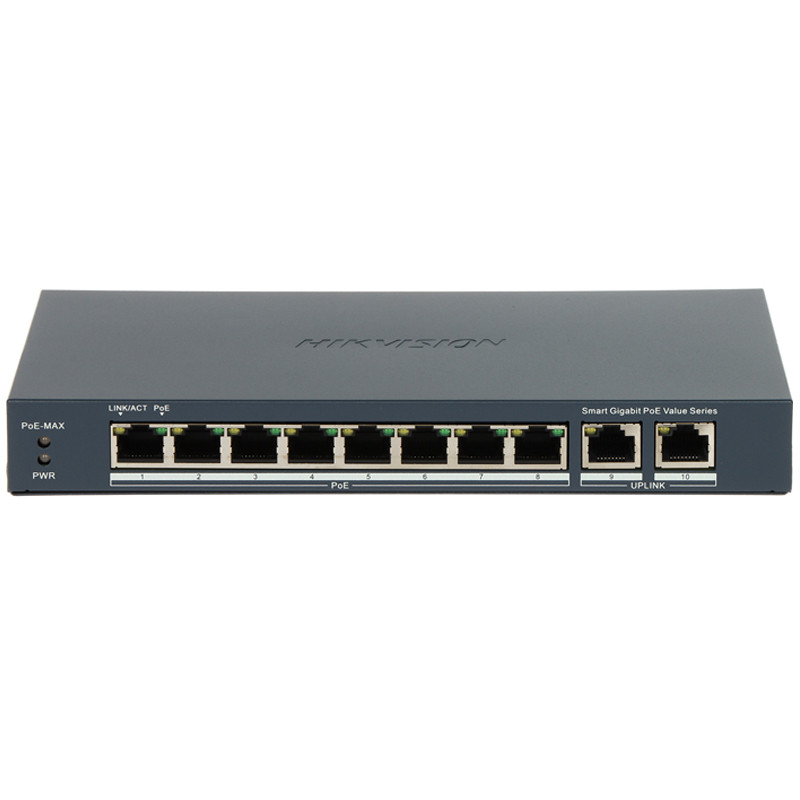 Switch Hikvision DS-3E1510P-EI 8 Ports Gigabit Smart PoE + 2 RJ45 en Tunisie