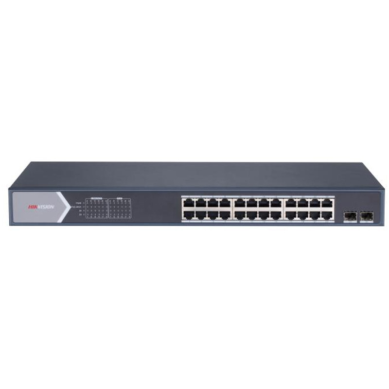 Switch De Bureau Hikvision 24 ports PoE Gigabit+ 2 ports fibre Noir En Tunisie