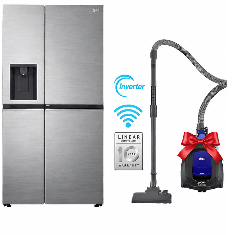 Réfrigérateur Side By Side LG ThinQ GC-J257SLSS 611L Silver En Tunisie