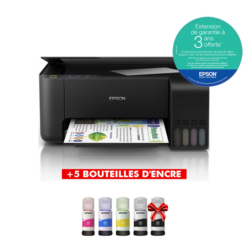 Imprimante EPSON L3110 3EN1 à Réservoir Intégré ECOTANK Couleur - (C11CG87403) Imprimante EPSON L3110 3EN1 à Réservoir Intégré ECOTANK Couleur - (C11CG87403)