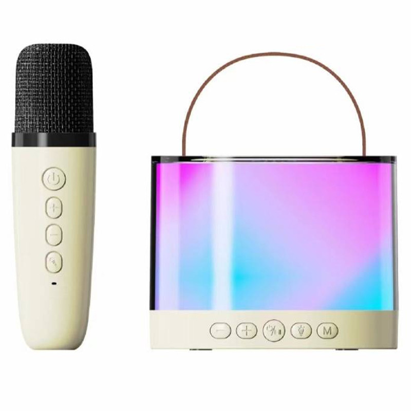 Haut Parleur Bluetooth K52 Karaoké Beige En Tunisie