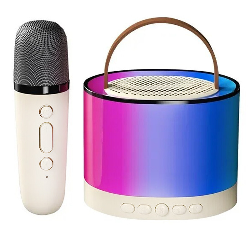 Haut-Parleur Bluetooth K52 Karaoké Blanc En Tunisie