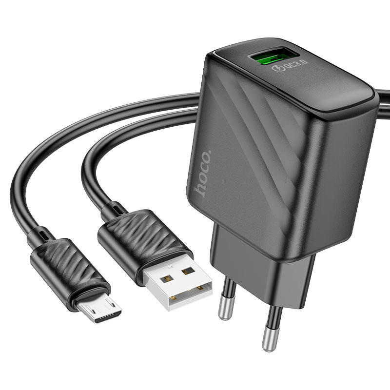 Chargeur Hoco CS21A Micro-USB 18W Noir en Tunisie