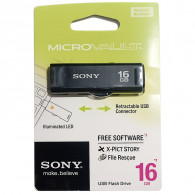Clé USB Sony Micro Vault Retractable 16Go USB 2.0 Noir En Tunsiie