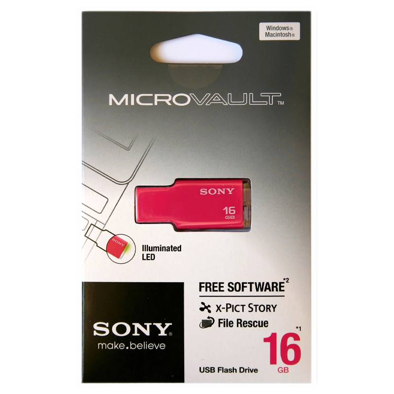 Clé USB Sony Micro Vault Tiny 16Go USB 2.0 Rose
