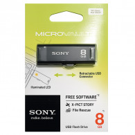 Clé USB Sony Micro Vault Retractable 8Go USB 2.0 Noir En Tunisie