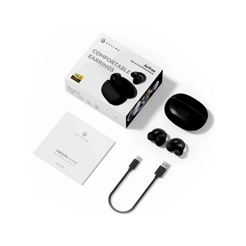 Écouteurs Sans Fil Haylou Airfree Avec Afficheur Noir en Tunisie