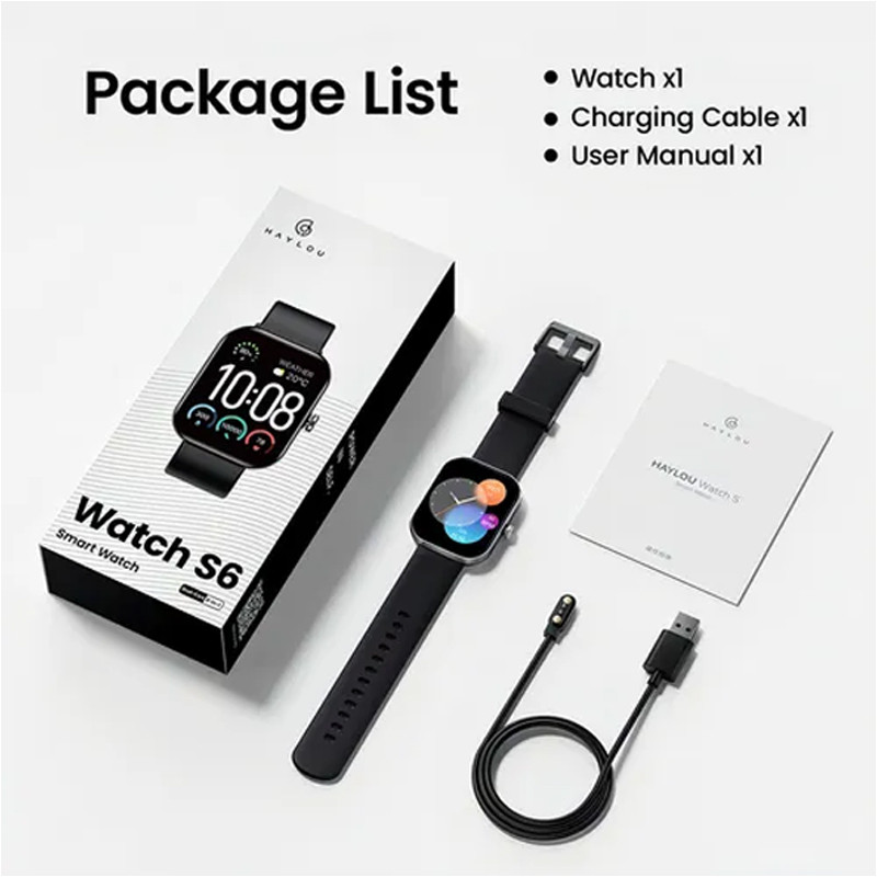 Montre Connectée Haylou S6 Noir en Tunisie