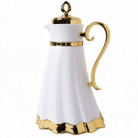 Thermos 1Litre Blanc & Doré
