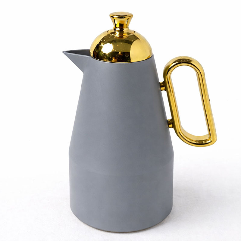 Thermos 1Litre En Plastique Gris & Doré en Tunisie