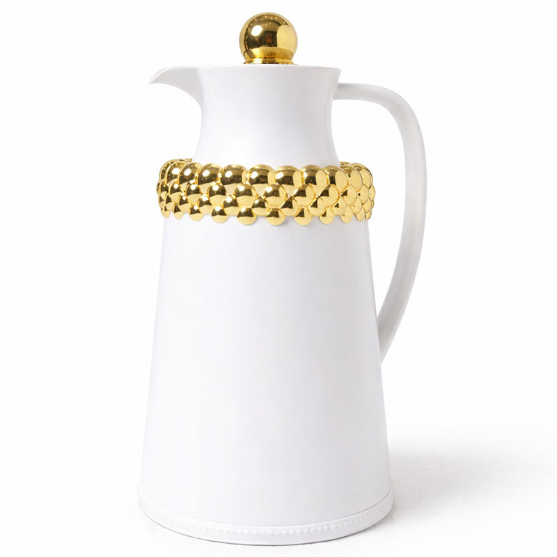 Thermos 1Litre Blanc & Doré en Tunisie