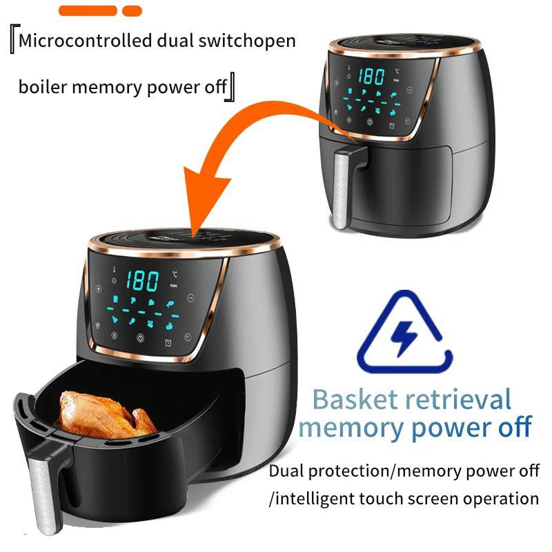 Air Fryer Remax AF-02 1500W 6.5L Noir e en Tunisie