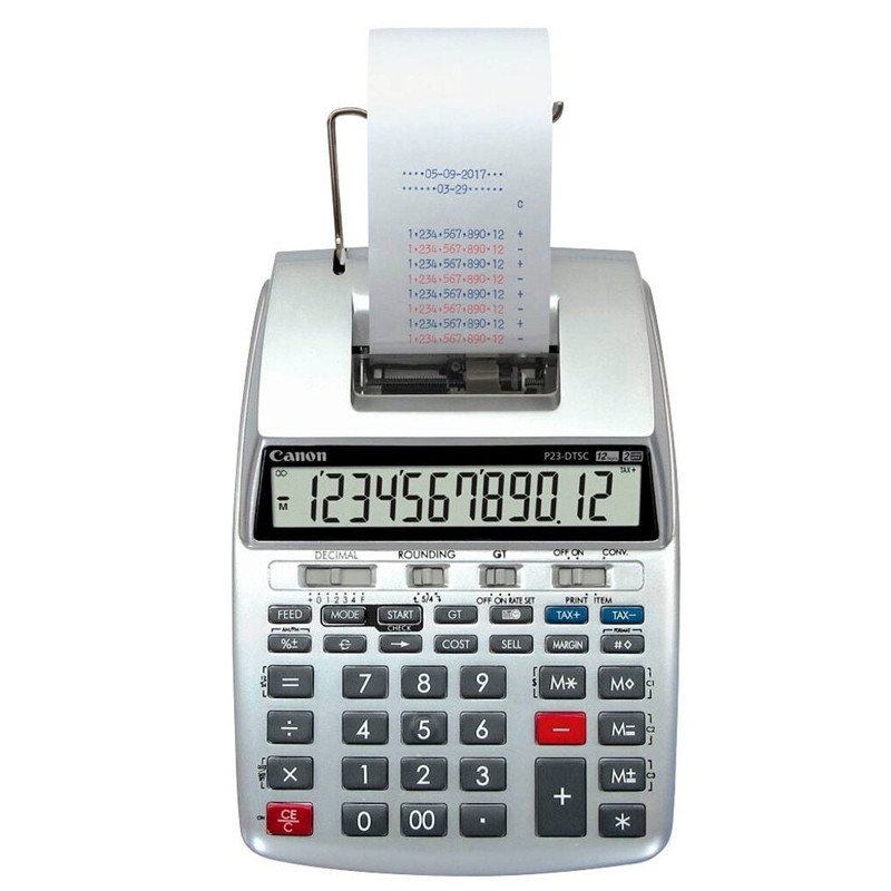 Calculatrice Imprimante Canon P23-DTSC II 12 Chiffres Gris En Tunisie