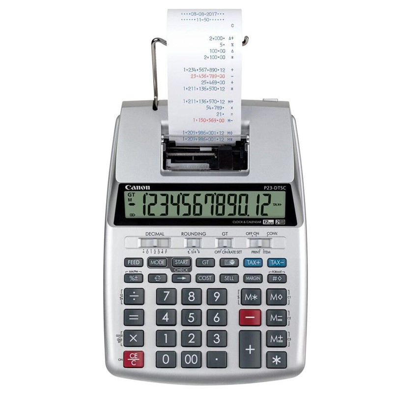 Calculatrice Imprimante Canon P23-DTSC II 12 Chiffres Gris En Tunisie